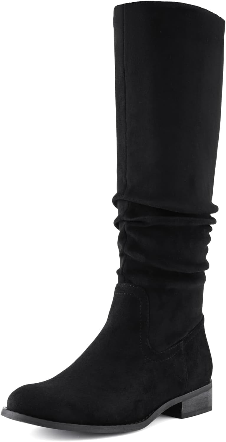 Shoe'N Tale Women's Knee High Boots with Side Zipper for Style