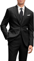 Men's Slim Fit 4-Piece Suit Set - Jacket Vest Pants Tie, Modern Cut