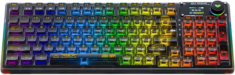 AULA F98 Pro Wireless Mechanical Keyboard: Hot-swappable with RGB Backlit