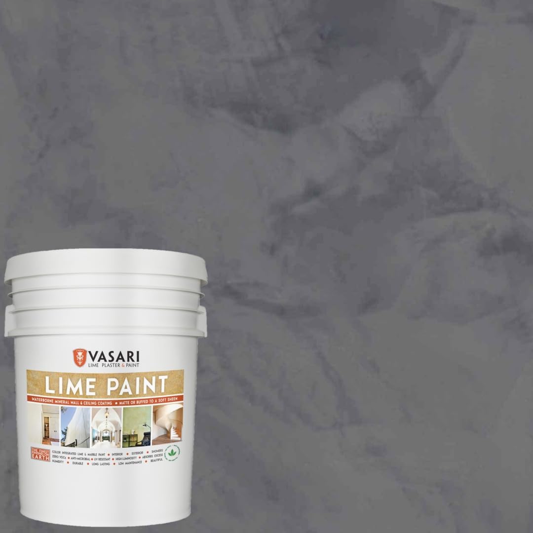 VASARI Lime Plaster & Paint: Natural Charcoal #26 Finish
