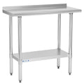 Hally Stainless Steel Prep & Work Table 18 x 36 in - Heavy Duty