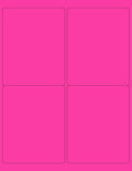 8-1/2 x 11 in Neon High Light Fluorescent Labels - Hot Pink 400
