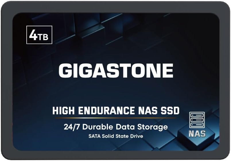 Gigastone 4TB NAS SSD Drive: 24/7 Durable High Endurance