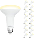 16 Pack BR30 2700K Soft White LED Bulbs - Dimmable Indoor Flood Lights