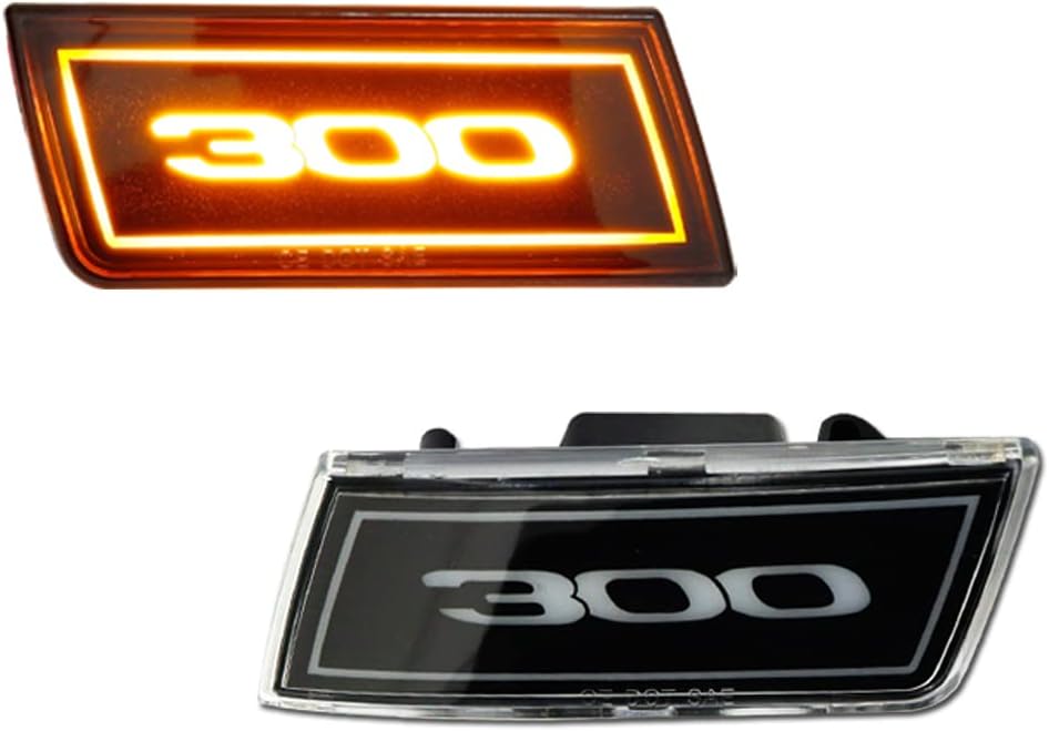 2 PCS Amber LED Side Marker Light for Chrysler 300 300C 2005-2014