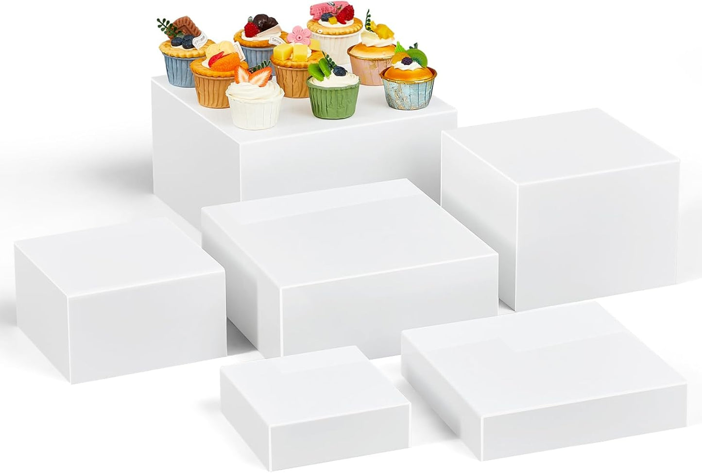 Leinuosen 6 Pcs Large Buffet Risers for Catering and Parties