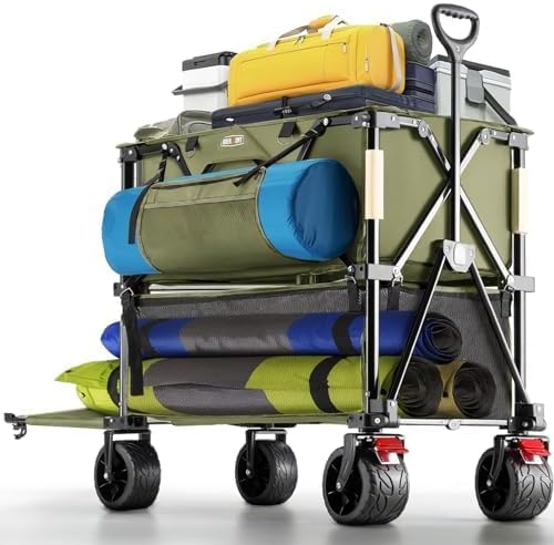 Overmont 400L Double Decker Wagon for All Your Outdoor Needs