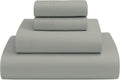 Twin XL Giza Cotton Sheet Set Silver Grey - 4 Pc Luxury