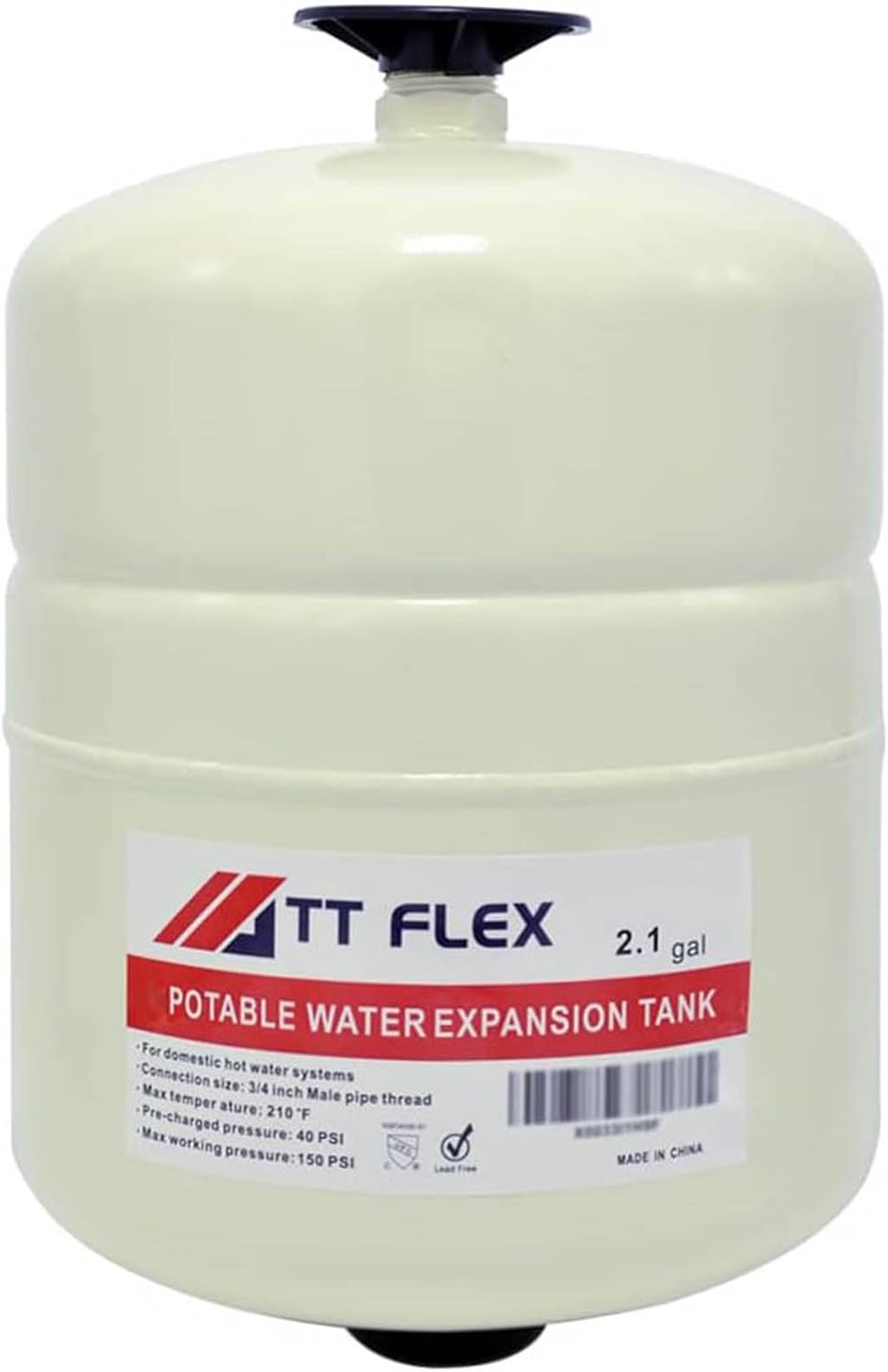 Potable Thermal Expansion Tank for Water Heater, 2.1 Gallon