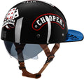 Vintage Retro Open Face Motorcycle Helmet Baseball Cap Half Helmet