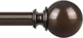 KAMANINA 1 Inch Bronze Curtain Rods for Windows 120 to 170 Inches