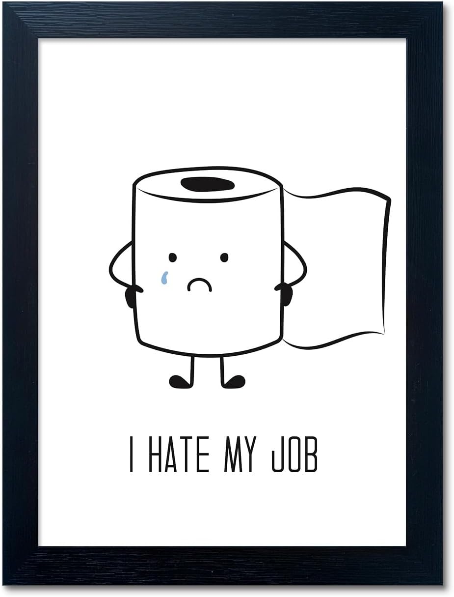 Black and White Bathroom Wall Art for Humorous Decor