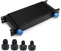 16 Row 10AN Stacked Plate Transmission Oil Cooler Kit - Compact