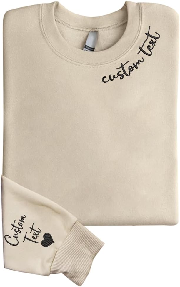 Personalized Christmas Crewneck: Custom Embroidery | LullabyMall