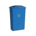 23 Gallon Blue Recycle Slim Jim Trash Can with Bottle Slot Lid