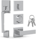 TOBELLE Entry Door Handleset in Satin Nickel - Modern Single Cylinder