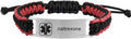 LF Customized Medical Alert Paracord Bracelet - Engraved Survival ID