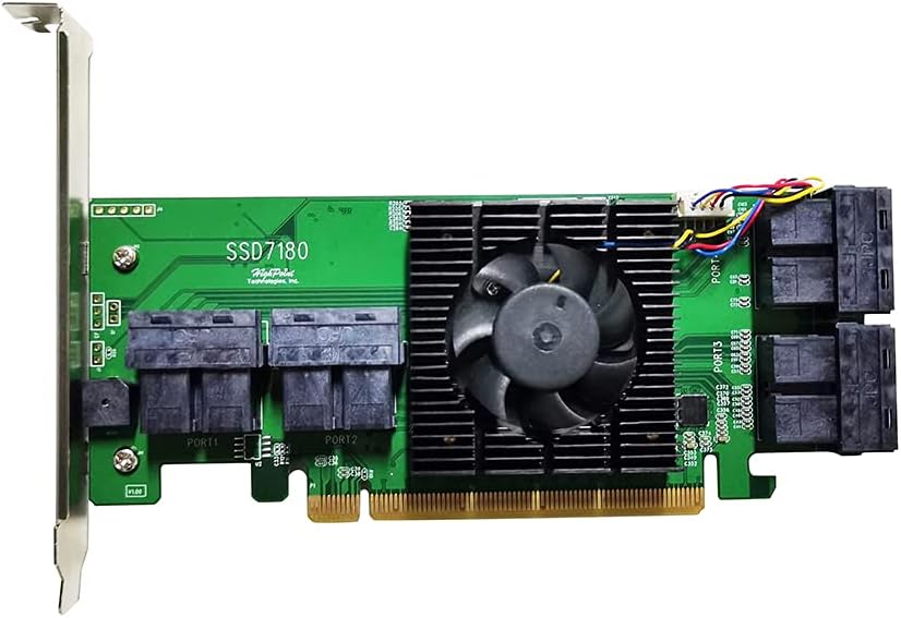 HighPoint Technologies SSD7180 PCIe 3.0 x16 NVMe RAID Controller