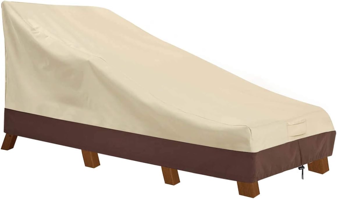 Vailge Waterproof Patio Chaise Lounge Cover for Outdoor Use