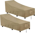 Outdoor Waterproof Patio Chaise Lounge Chair Cover 2-Pack - Heavy Duty