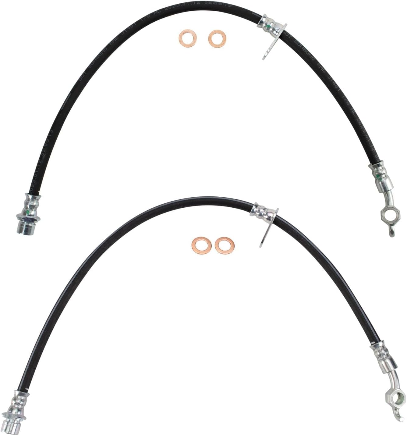 TRQ Front Brake Hose Set for 1995-2004 Toyota Tacoma Models