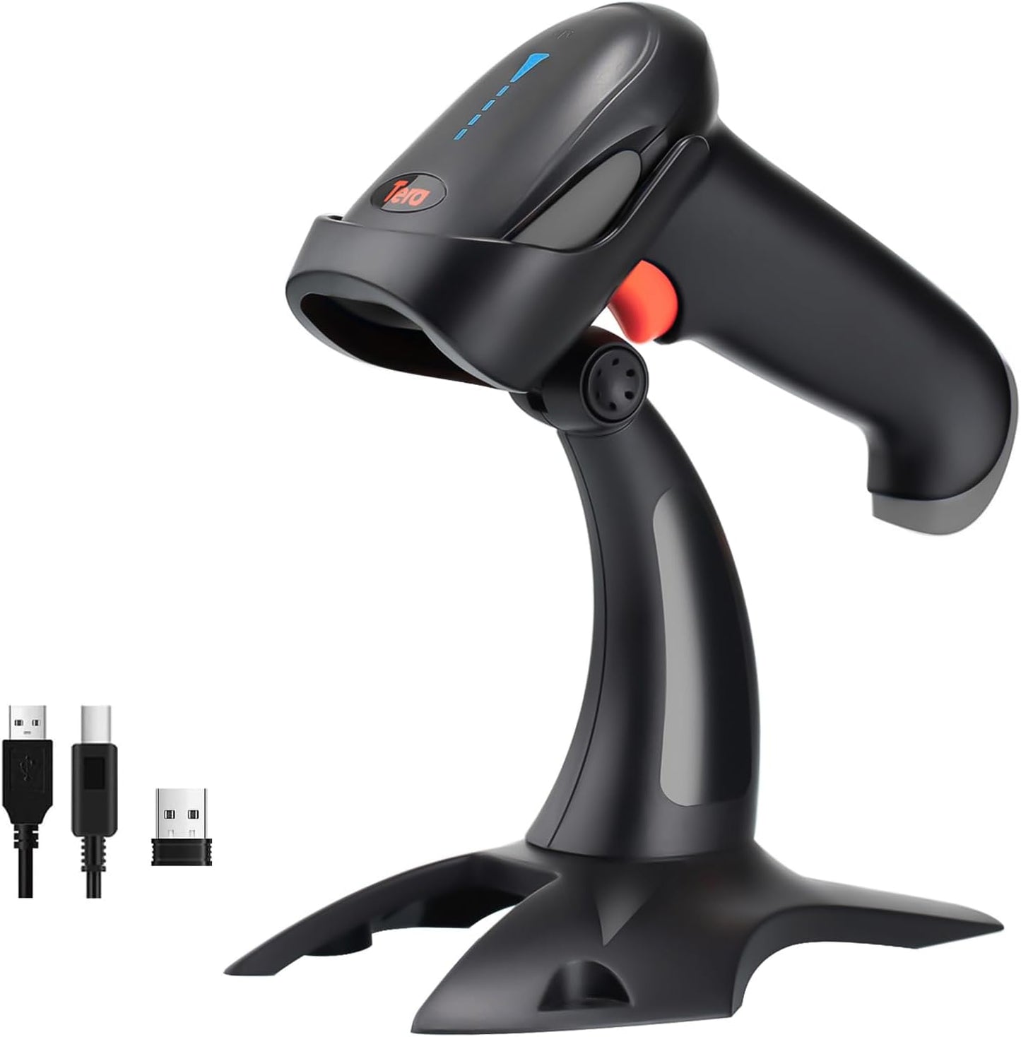 Tera Wireless Barcode Scanner with Stand and Battery Indicator