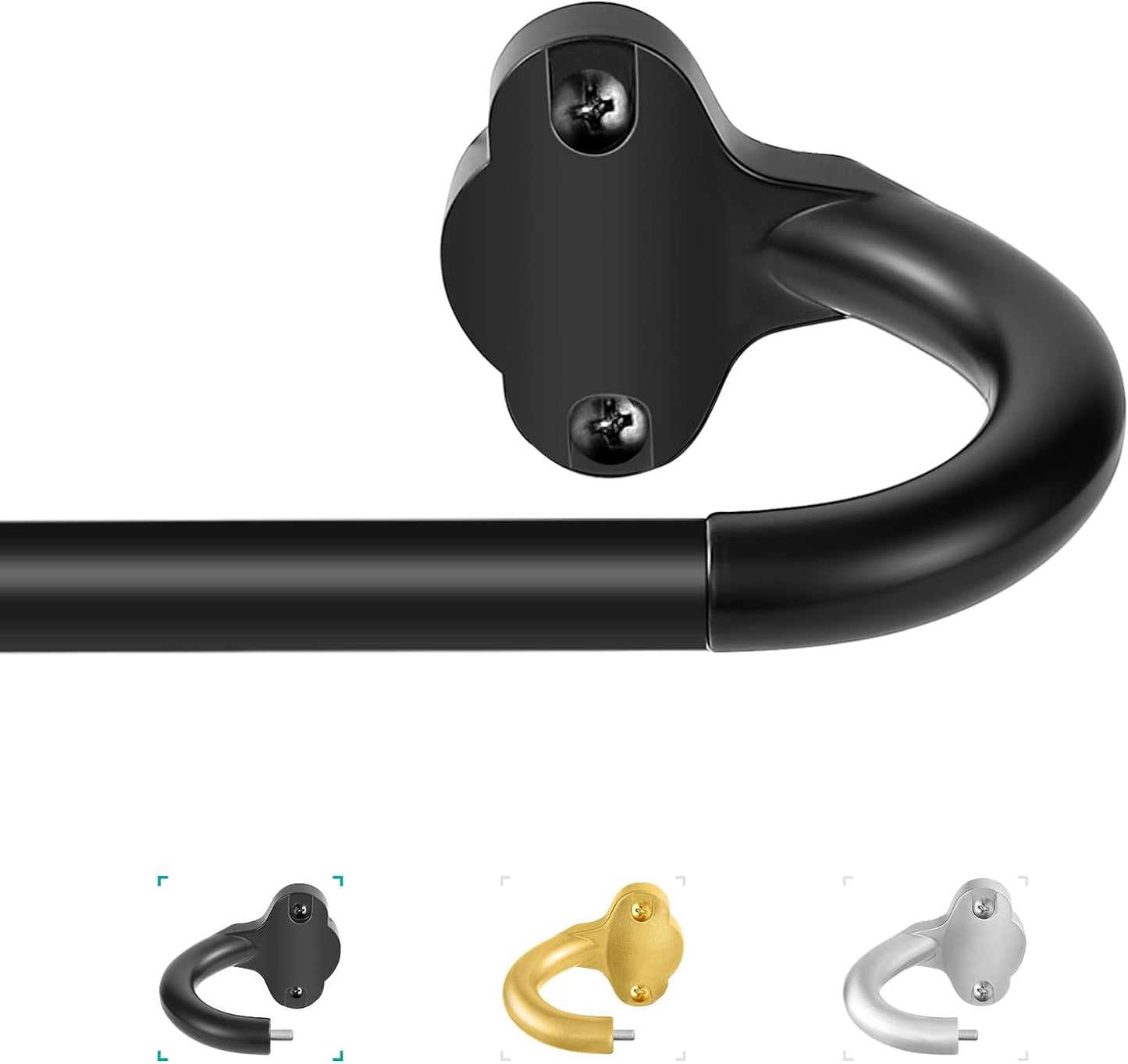 Adjustable Blackout Curtain Rod Set - 48-90 Inch