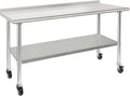 HARDURA Stainless Steel Prep Table 24 x 60 in - Heavy Duty Workstation