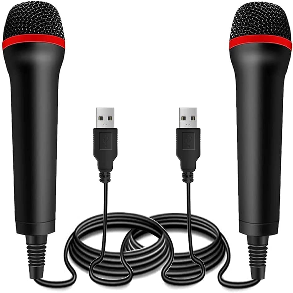 2Pack 13ft Wired USB Microphone for Music Games and Karaoke