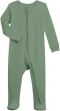 Organic Cotton Baby Zip-Up Footed Sleeper for Newborns