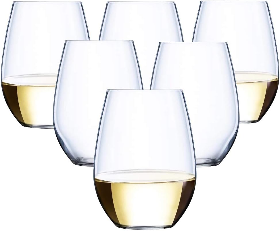 48 Piece Stemless Unbreakable Plastic Wine Glasses Set for Events