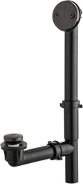 1-1/2 in Black Tubular Bath Drain Kit with Tip-Toe Stopper - Easy