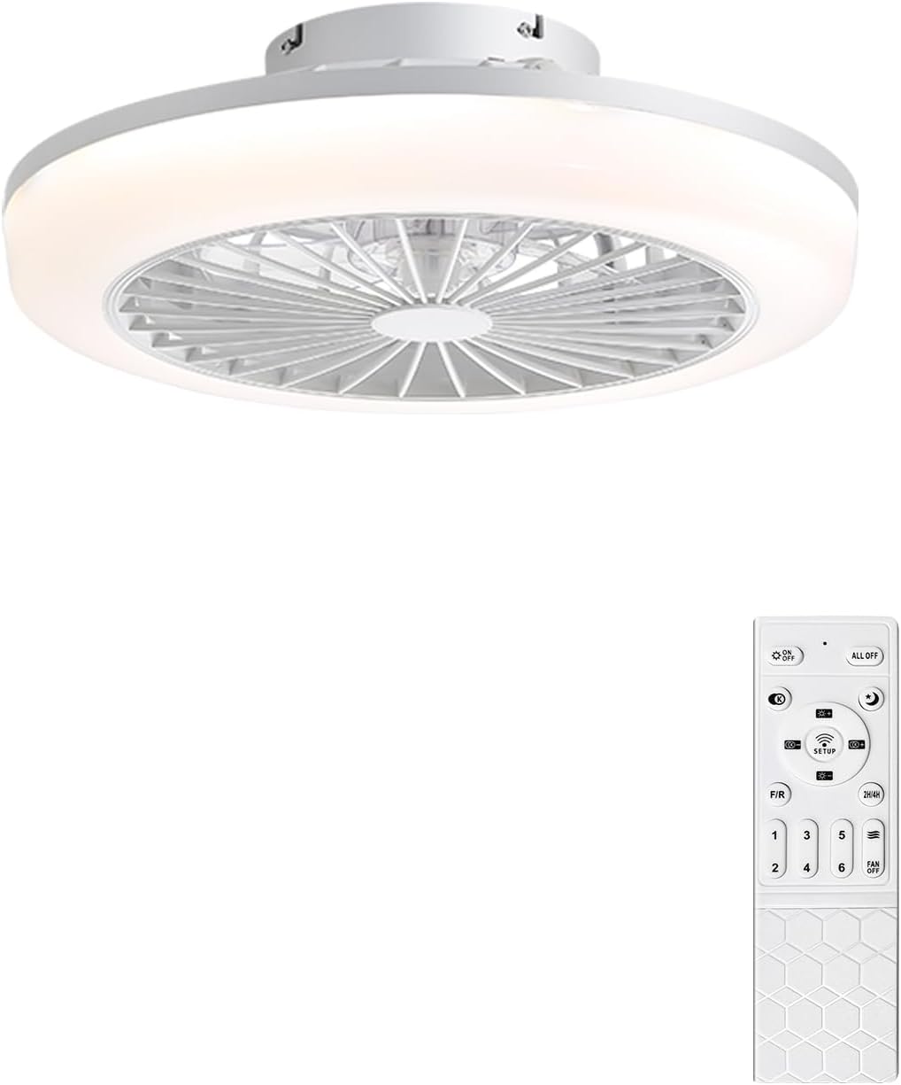 CACI Mall Bladeless Ceiling Fan with Light for Modern Spaces