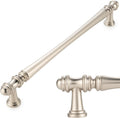 7-1/2 in Brushed Nickel Cabinet Handles - Classic Solid Metal Pulls