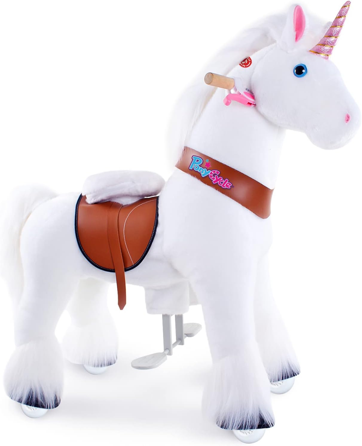 PonyCycle Unicorn Ride on Toys for Big Kids with Brake Feature