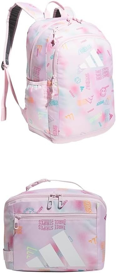 adidas Unisex Small Backpack and Insulated Lunch Bag Bundle