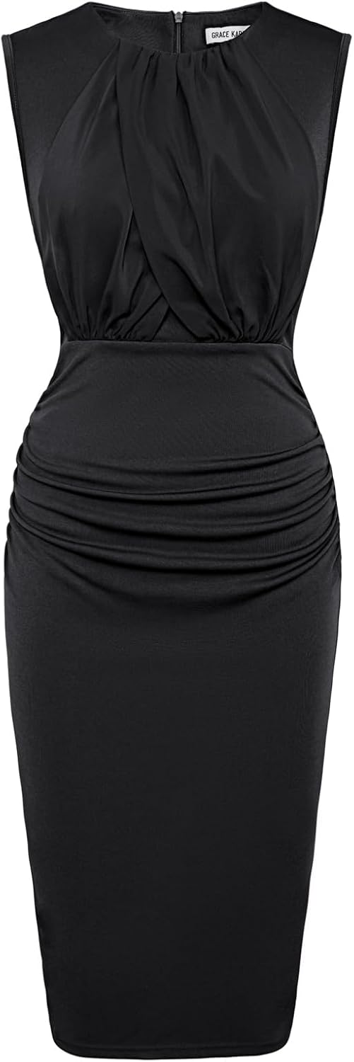 Stylish GRACE KARIN Women's Ruched Bodycon Dress for Any Occasion