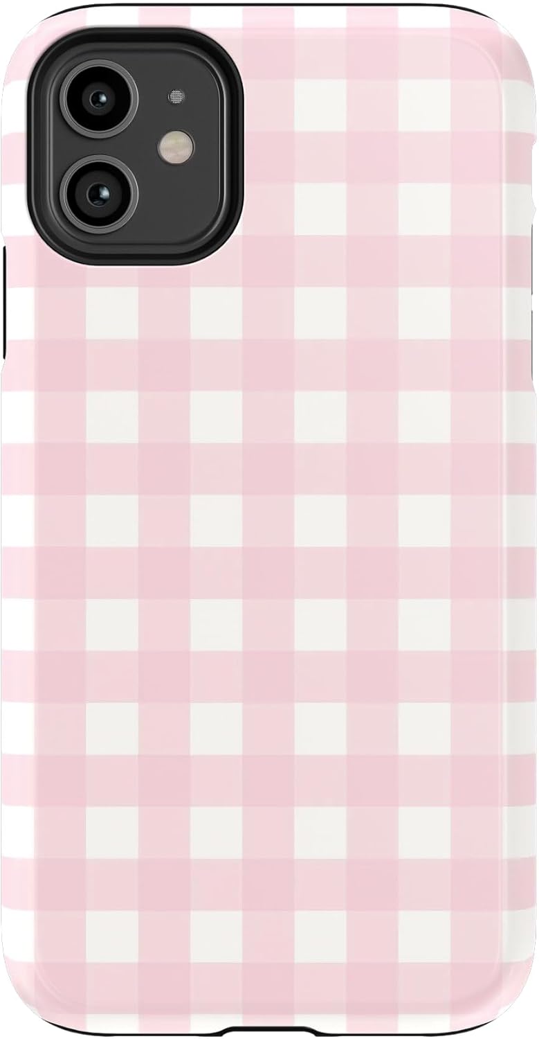 Casely iPhone 11 Case - Pink Plaid Essential Slim Design