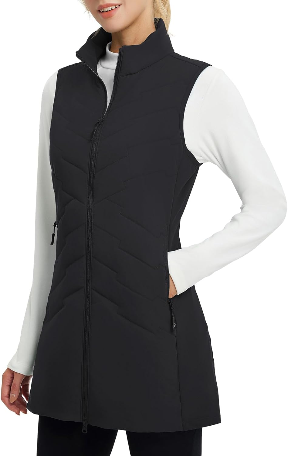 Baleaf Women's Long Puffer Vest for Warmth and Style