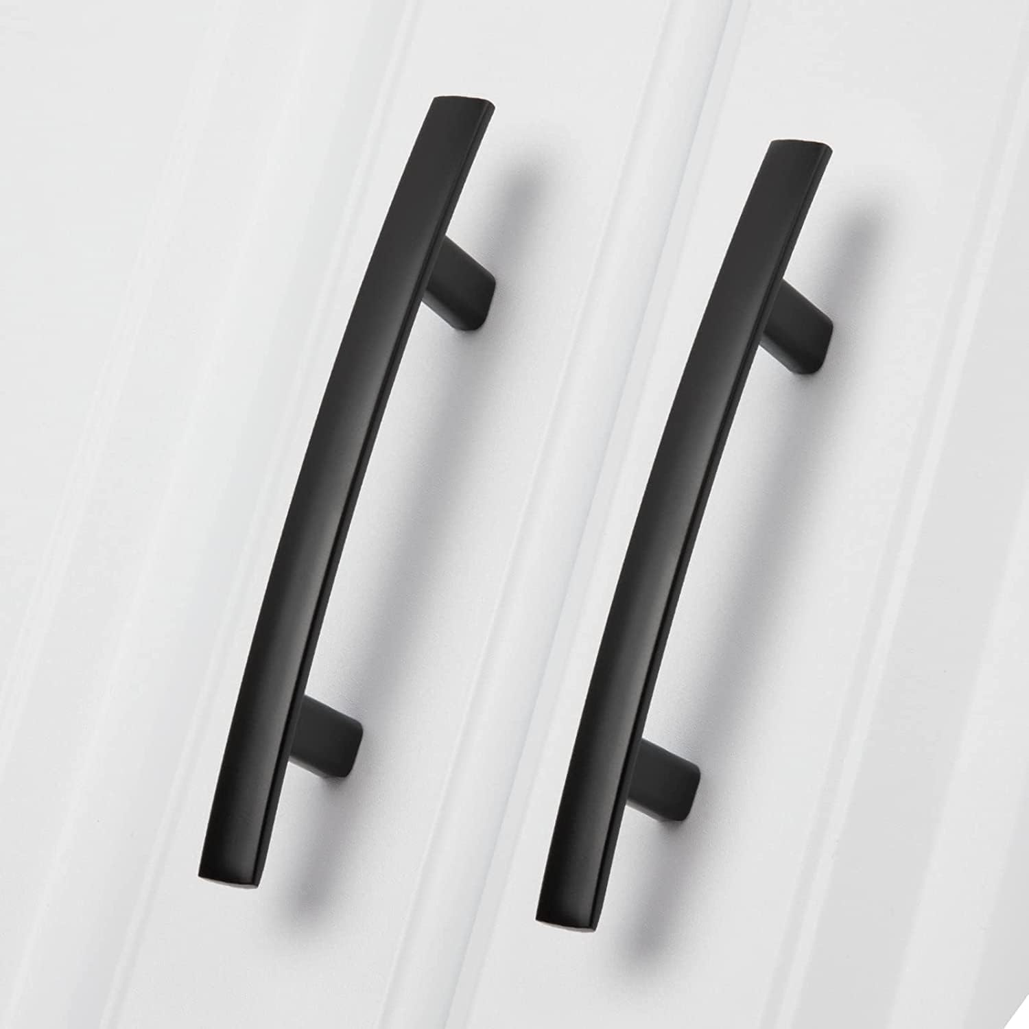 Black Cabinet Pulls 25 Pack with 3 Inch Hole Centers for Kitchen