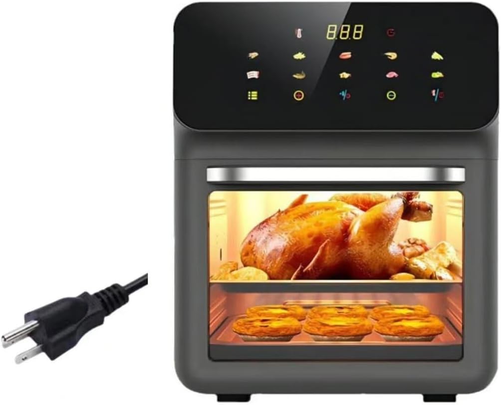 EDUFUNBO 15L Rotisserie Air Fryer: Family Size, 1350W Power