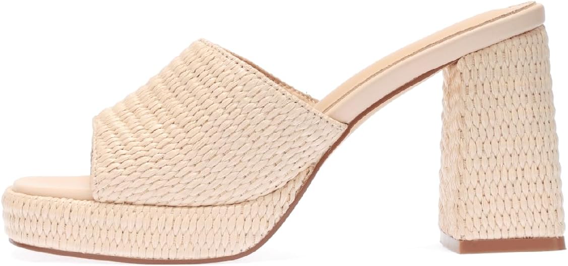 Monrovia Raffia Heeled Sandals: Stylish Summer Platform Wedges