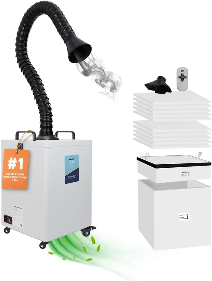 FumeClear FC-2002 Solder Fume Extractor for Laser Engraving