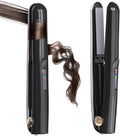 Cordless Hair Straightener Mini Curler Flat Iron (Black) - Travel