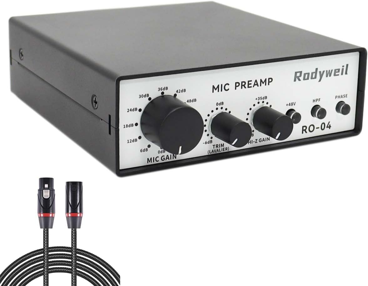 RO-04 Pro Mic Preamp with Adjustable Gain for Recording Needs