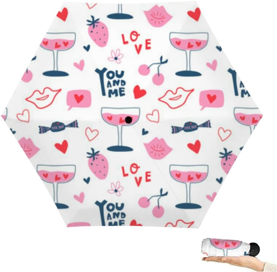 ZaCosy Heart-Fangs Travel Umbrella | Windproof & UV Protection
