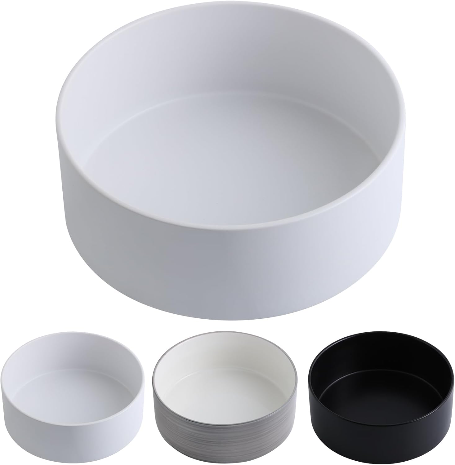 Ceramic Dog Bowl for Medium Large Breeds - Non Slip Design