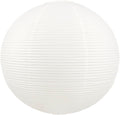 Large 23in White Round Paper Lampshade - Warm, Handcrafted Lantern