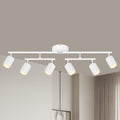 6 Light Track Lighting Fixtures Ceiling Matte White - Rotatable LED