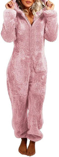 Womens Fleece Onesies Pajamas Jumpsuit Warm Sherpa Romper - Cozy made